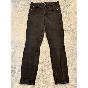 GAP Jeans Womens 26/2P Petite Black Sky High True Skinny Stretch Denim